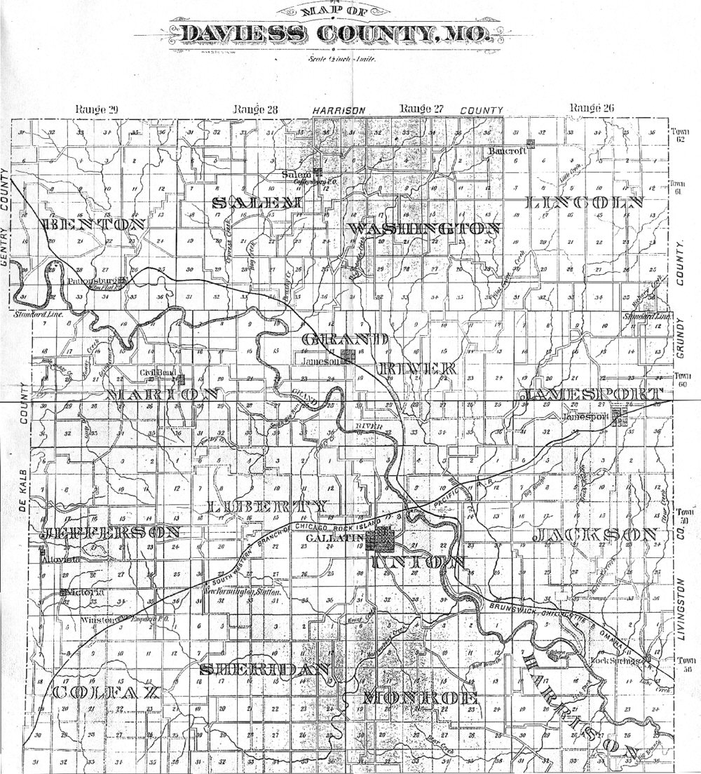 [Daviess Co. Township Map]